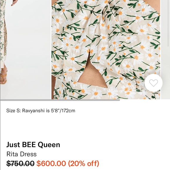 Just Bee Queen Rita Daisy print midi dress - Picture 2 of 6